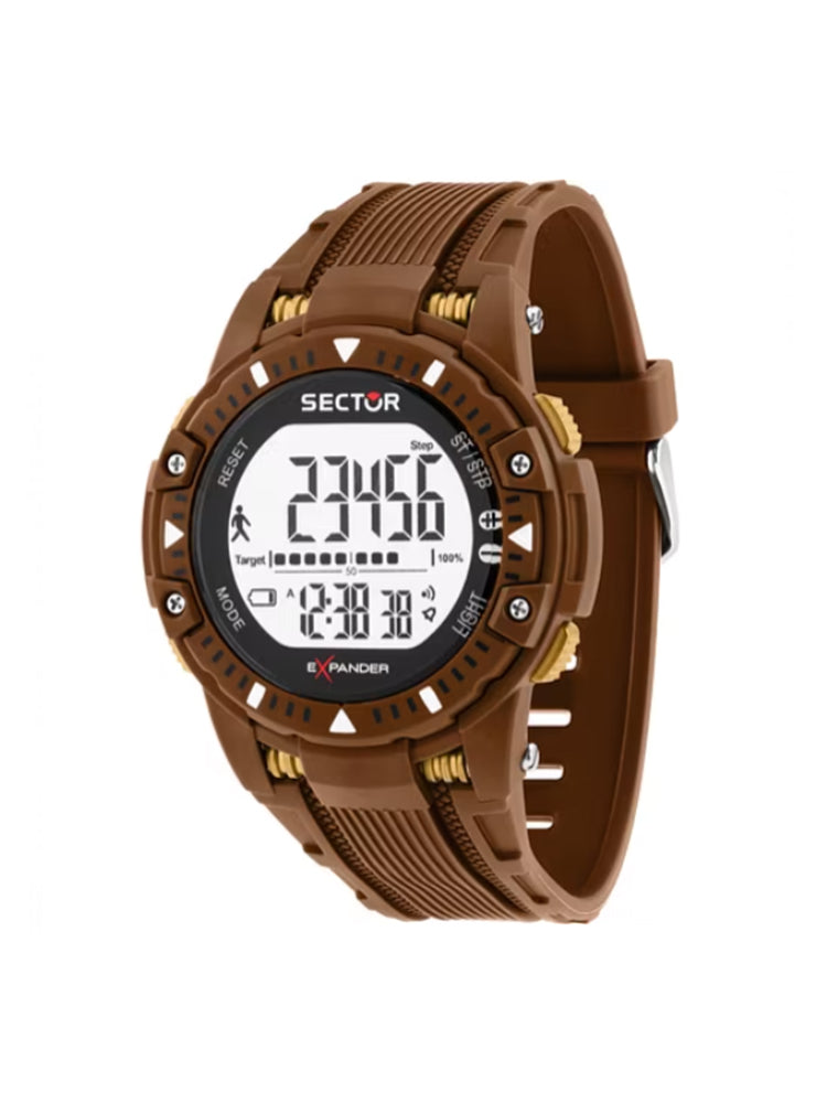 OROLOGIO UOMO DIGITALE EX-54 IN SILICONE MARRONE SECTOR