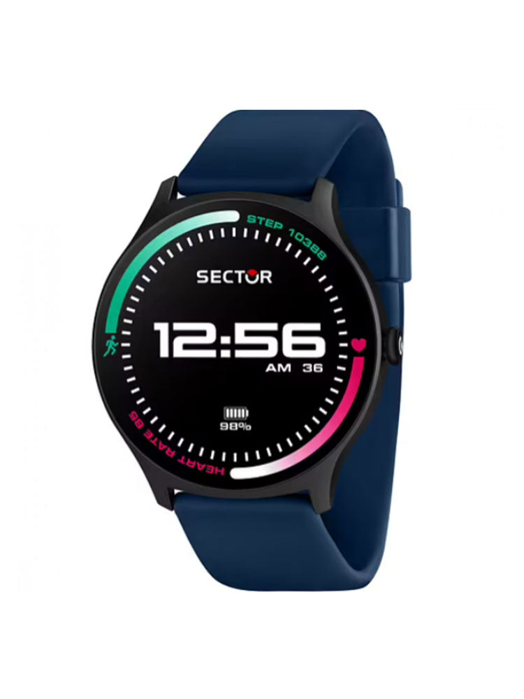 OROLOGIO UOMO SMARTWATCH S-06 CON CINTURINO IN SILICONE BLU SECTOR