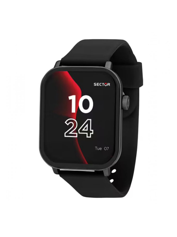 OROLOGIO UOMO SMARTWATCH S-07 IN SILICONE NERO SECTOR