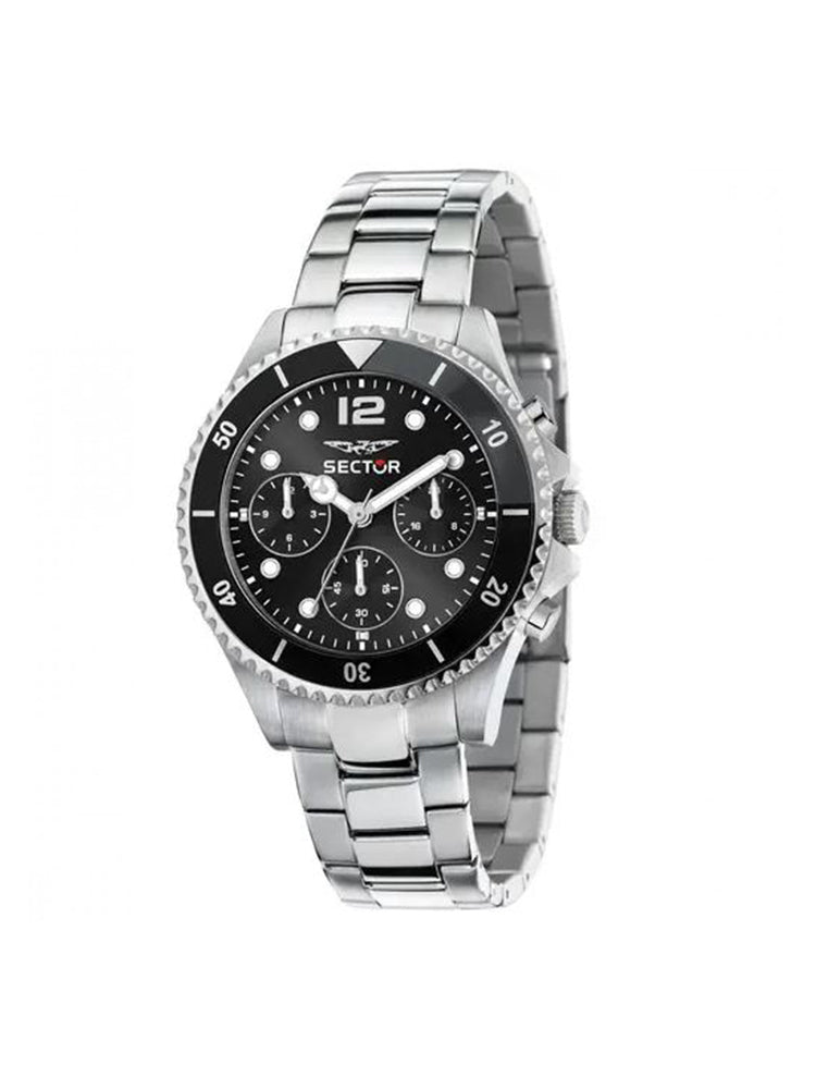 OROLOGIO UOMO CRONOGRAFO IN ACCIAIO CON QUADRANTE NERO 230 SECTOR
