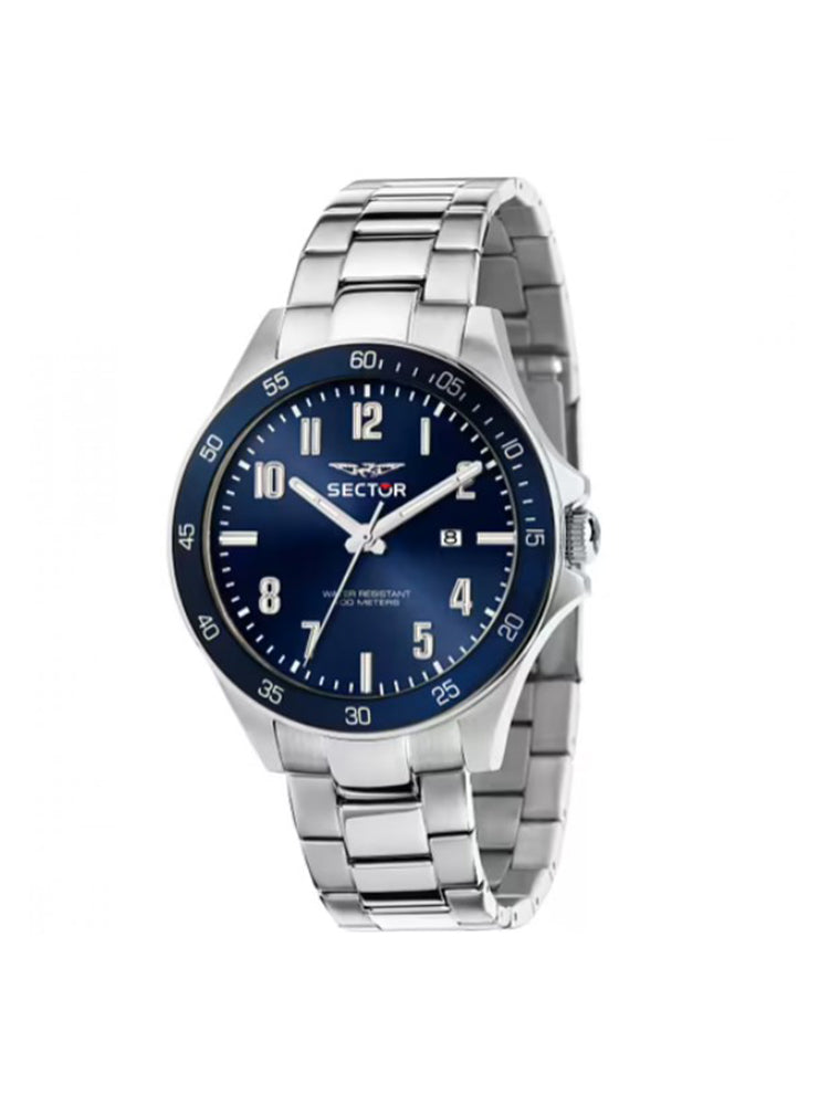 OROLOGIO UOMO SOLO TEMPO 230 IN ACCIAIO 43 MM CON QUADRANTE BLU SECTOR