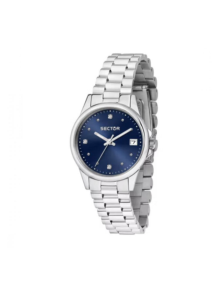 OROLOGIO DONNA SOLO TEMPO 230 IN ACCIAIO SILVER CON QUADRANTE BLU SECTOR