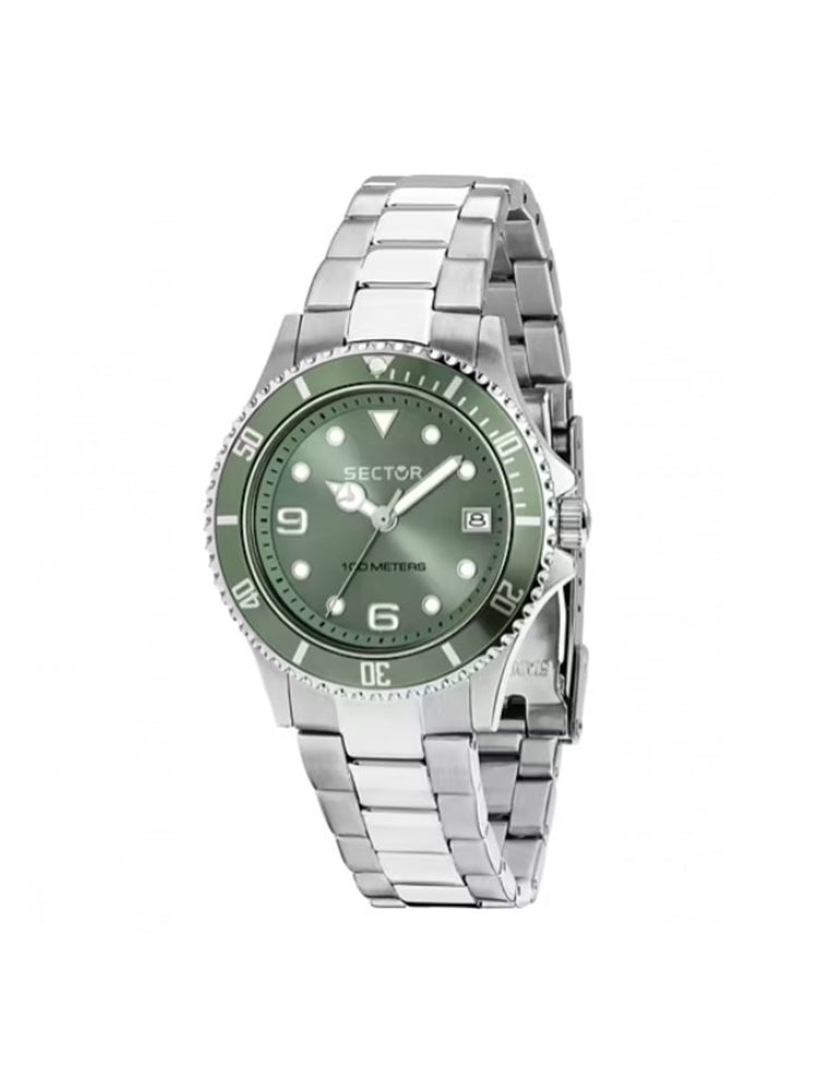 OROLOGIO DONNA SOLO TEMPO CON GHIERA E QUADRANTE VERDE SECTOR