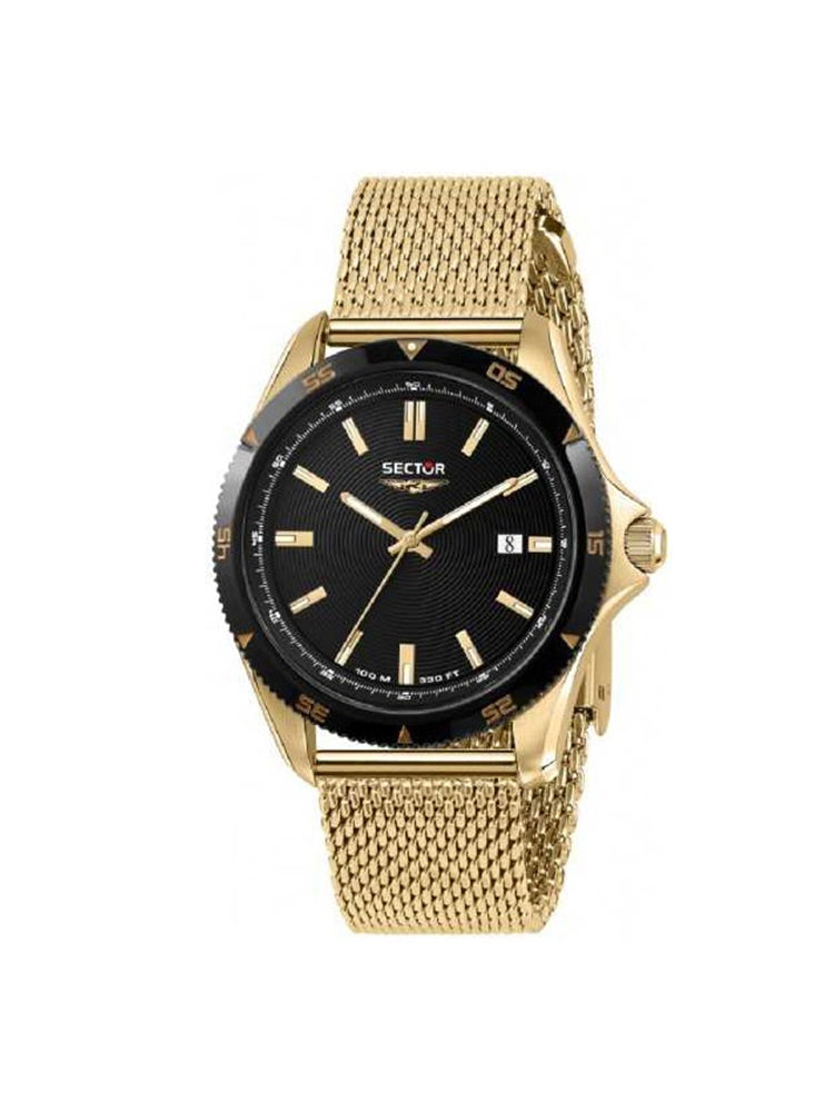 OROLOGIO UOMO SOLO TEMPO 650 DORATO E NERO SECTOR