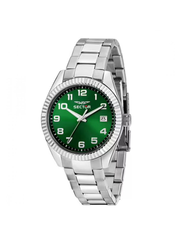 OROLOGIO UOMO SOLO TEMPO IN ACCIAIO 39 MM VERDE SECTOR