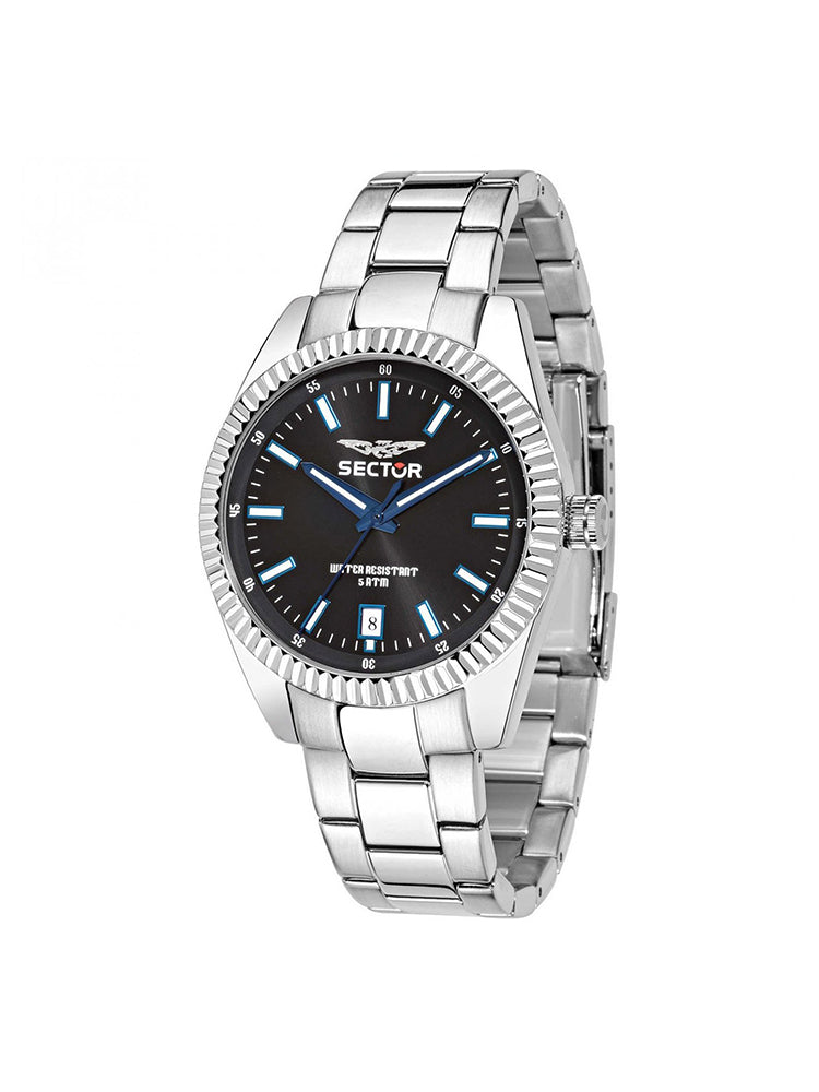OROLOGIO UOMO SOLO TEMPO 240 QUADRANTE NERO SECTOR