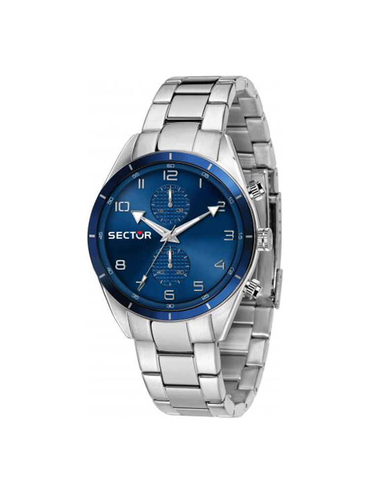 OROLOGIO UOMO MULTIFUNZIONE 770 SILVER E BLUE SECTOR