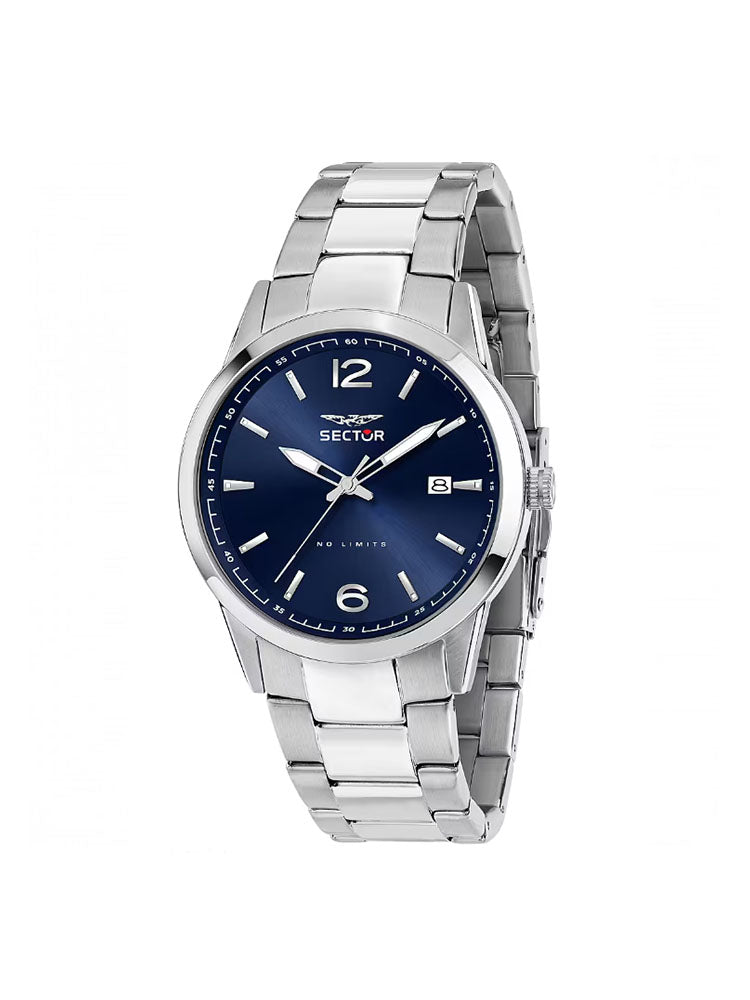 OROLOGIO UOMO 660 SOLO TEMPO IN ACCIAIO E QUADRANTE BLU SECTOR