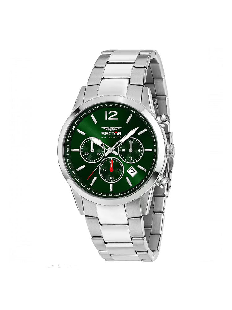 OROLOGIO UOMO 660 CRONOGRAFO IN ACCIAIO CON QUADRANTE VERDE SECTOR
