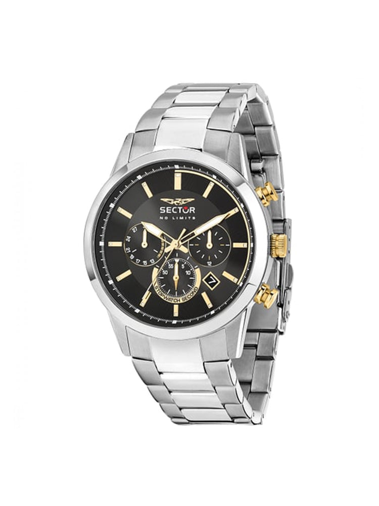 OROLOGIO UOMO CRONO 660 IN ACCIAIO CON QUADRANTE NERO SECTOR