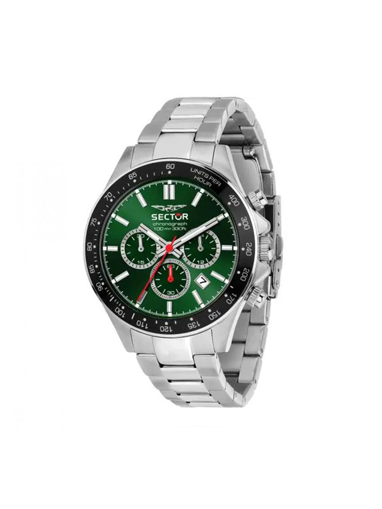 OROLOGIO UOMO CRONOGRAFO IN ACCIAIO CON QUADRANTE VERDE 230 SECTOR