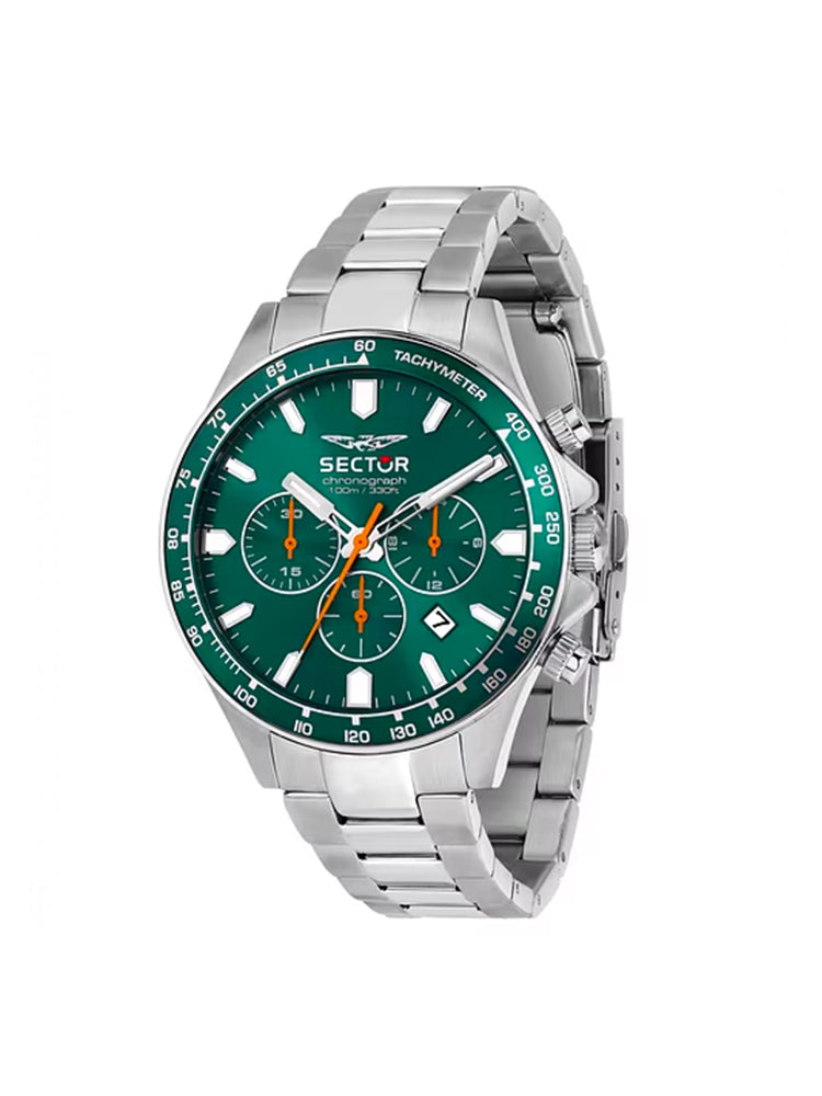 OROLOGIO UOMO CRONO 230 IN ACCIAIO CON QUADRANTE VERDE SECTOR