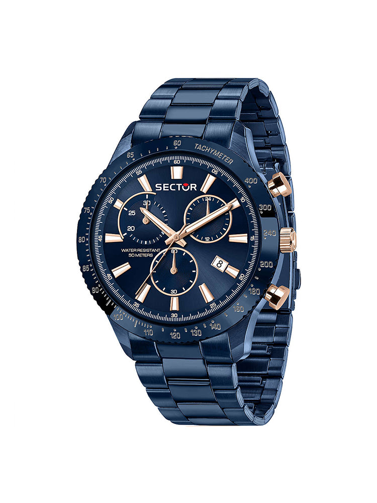 OROLOGIO UOMO CRONOGRAFO 270 IN ACCIAIO BLU SECTOR