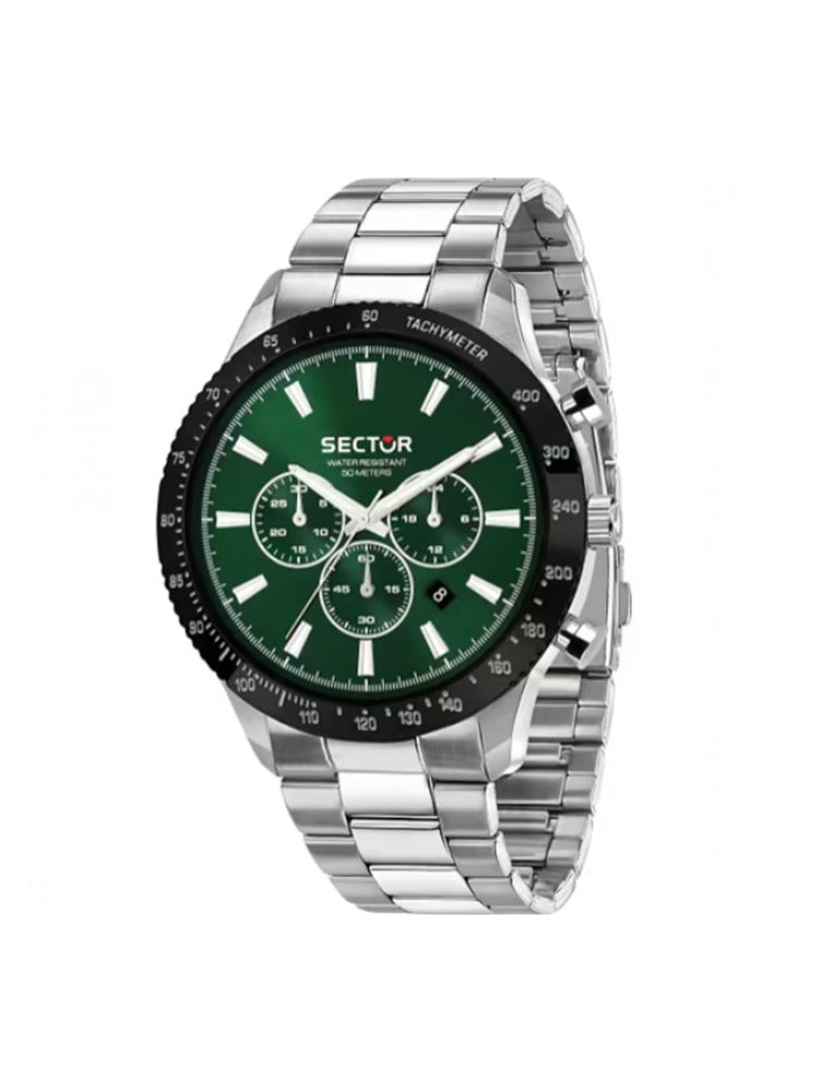 OROLOGIO UOMO CRONOGRAFO 270 IN ACCIAIO CON QUADRANTE VERDE SECTOR