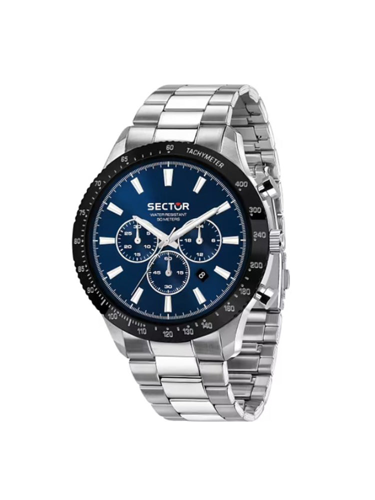 OROLOGIO UOMO CRONOGRAFO CON QUADRANTE BLU IN ACCIAIO SECTOR