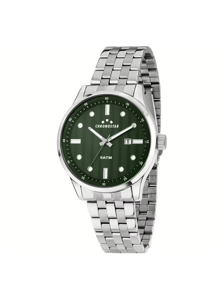 OROLOGIO UOMO SOLO TEMPO IN ACCIAIO STARLINE CON QUADRANTE VERDE CHRONOSTAR