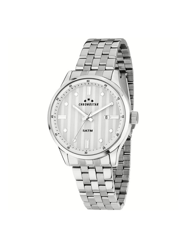 OROLOGIO UOMO SOLO TEMPO IN ACCIAIO STARLINE CON QUADRANTE SILVER CHRONOSTAR