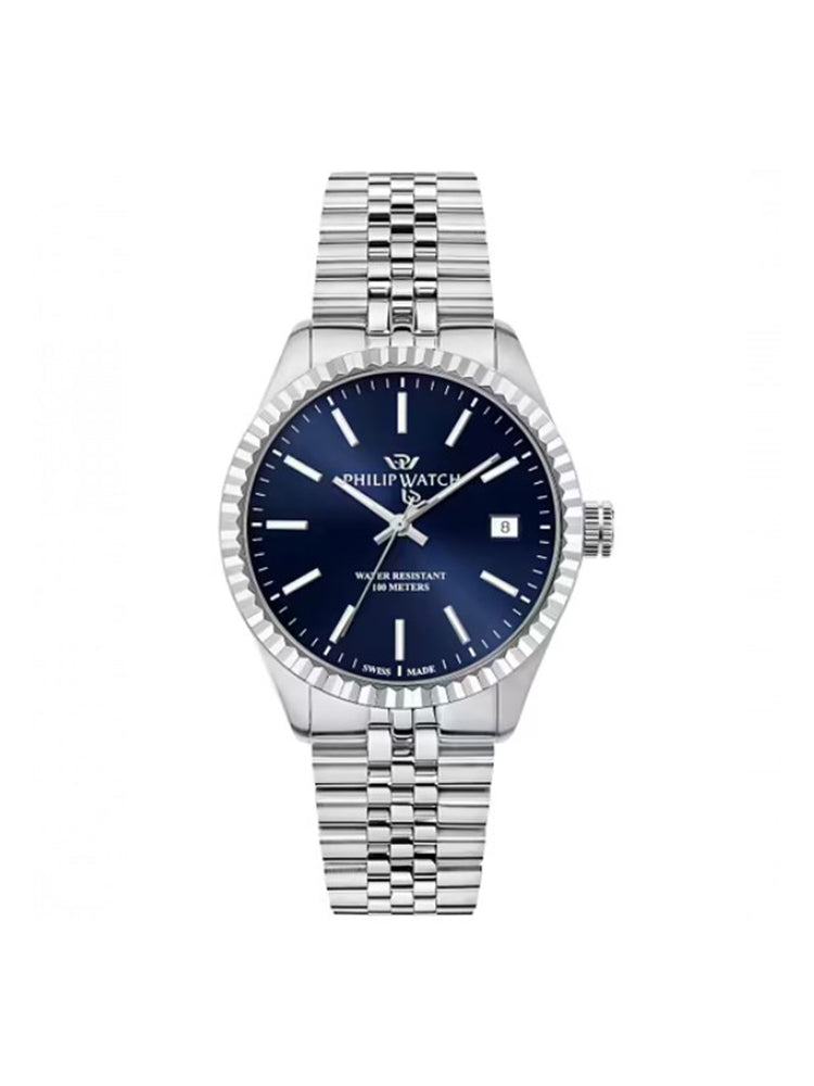 OROLOGIO UOMO IN ACCIAIO CARIBE CON QUADRANTE BLU PHILIP WATCH