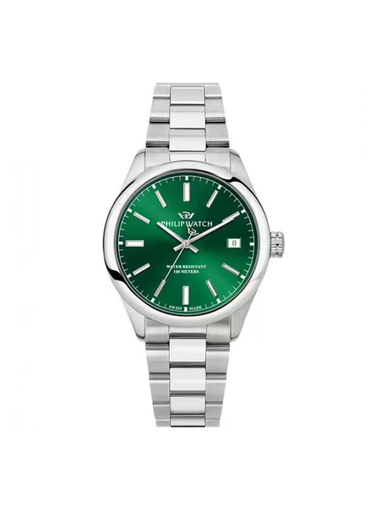 OROLOGIO UOMO IN ACCIAIO SOLO TEMPO CON QUADRANTE VERDE PHILIP WATCH