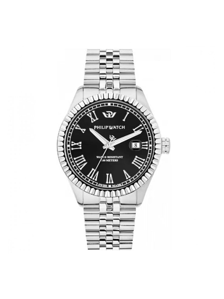 OROLOGIO UOMO CARIBE CON CINTURINO IN ACCIAIO E QUADRANTE NERO PHILIP WATCH