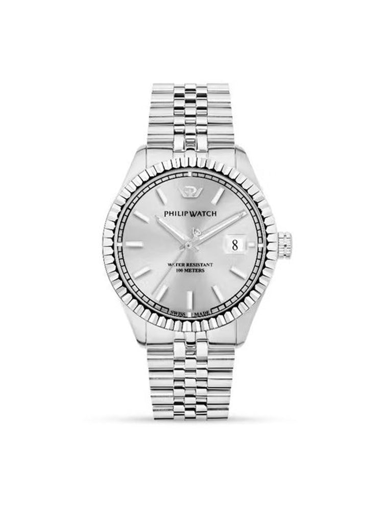OROLOGIO UOMO SOLO TEMPO CARIBE SILVER CON QUADRANTE GRIGIO PHILIP WATCH