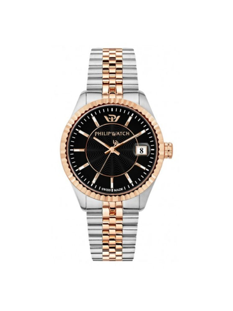 OROLOGIO UOMO CARIBE IN ACCIAIO BICOLORE ROSATO SOLO TEMPO PHILIP WATCH