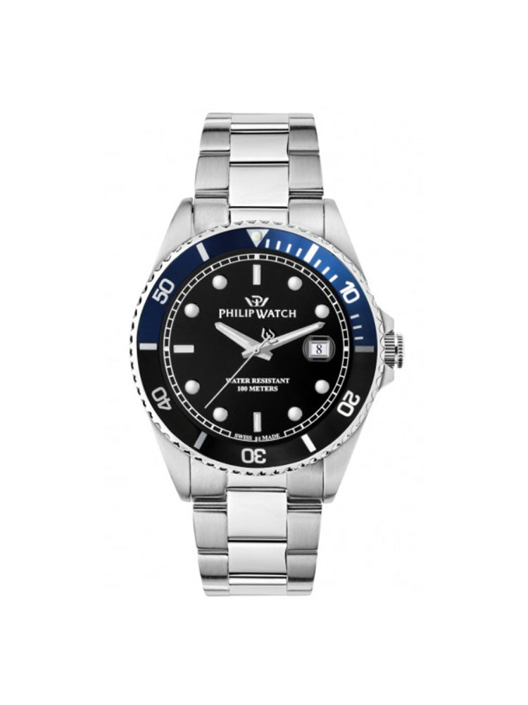 OROLOGIO UOMO CARIBE BLU E NERO SOLO TEMPO PHILIP WATCH