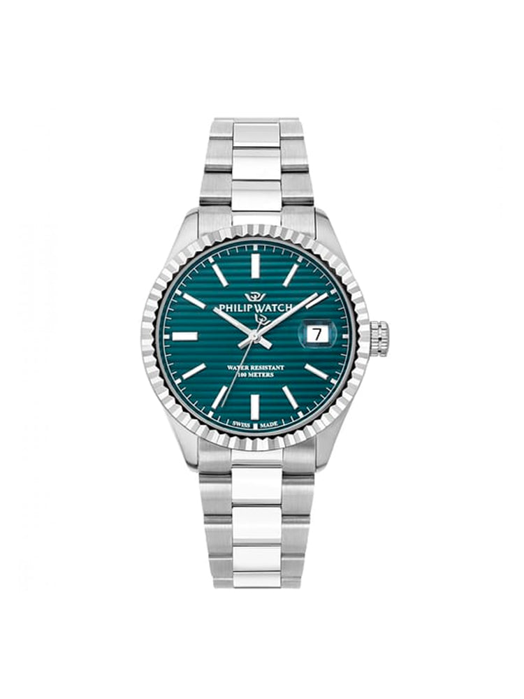 OROLOGIO UOMO CARIBE IN ACCIAIO CON QUADRANTE VERDE PETROLIO PHILIP WATCH