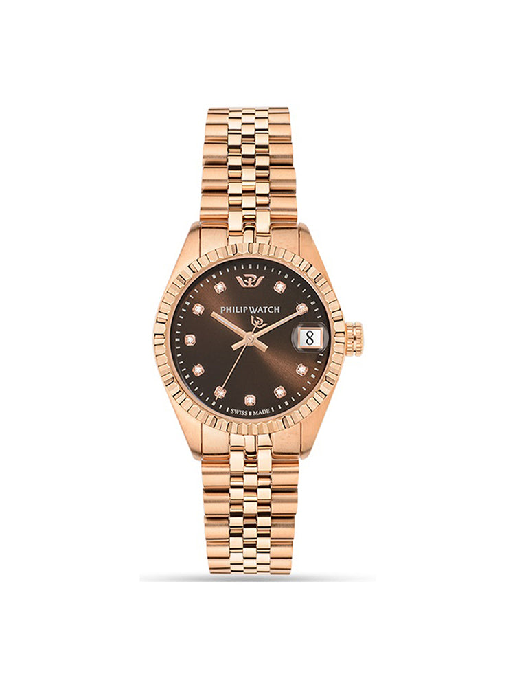 OROLOGIO DONNA MULTIFUNZIONE CARIBE IN ACCIAIO ROSATO PHILIP WATCH