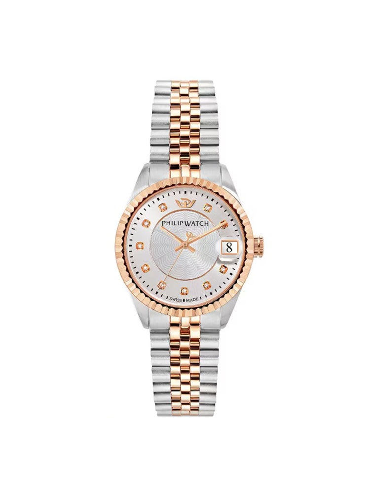 OROLOGIO DONNA CARIBE BICOLORE ROSATO CON DIAMANTI NEL QUADRANTE PHILIP WATCH