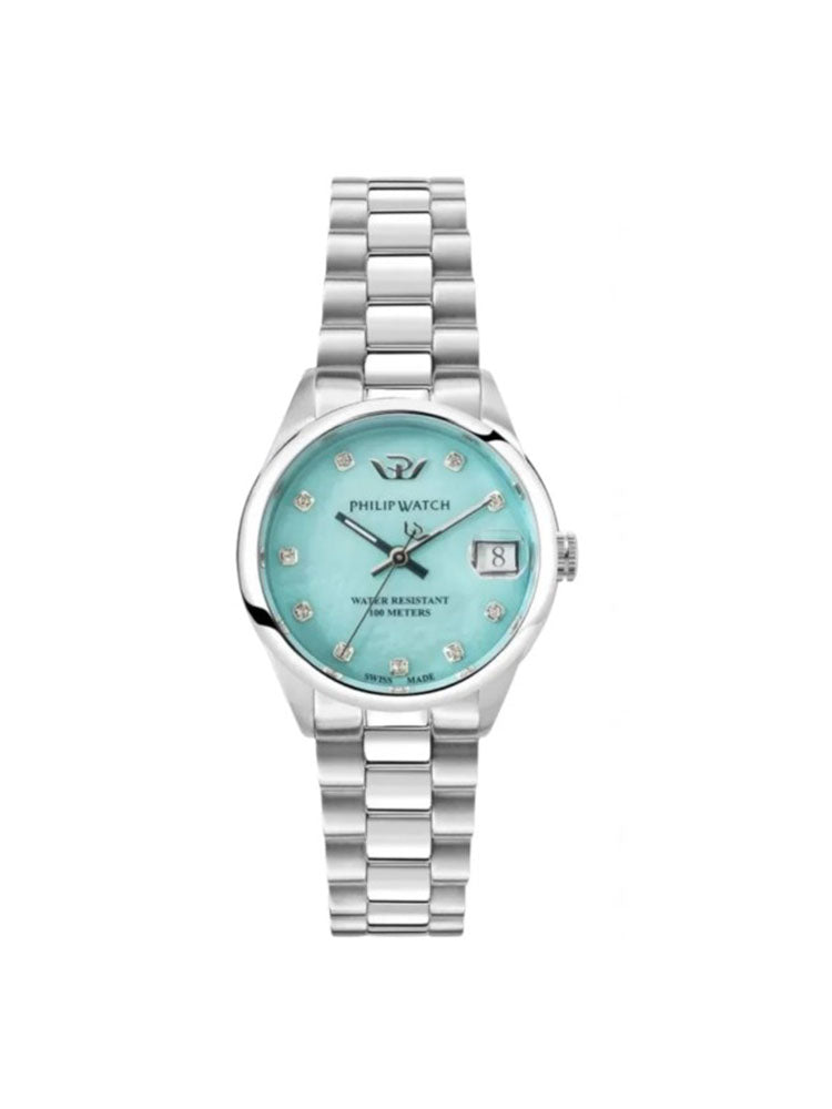 OROLOGIO DONNA CON QUADRANTE TURCHESE E DIAMANTI PHILIP WATCH