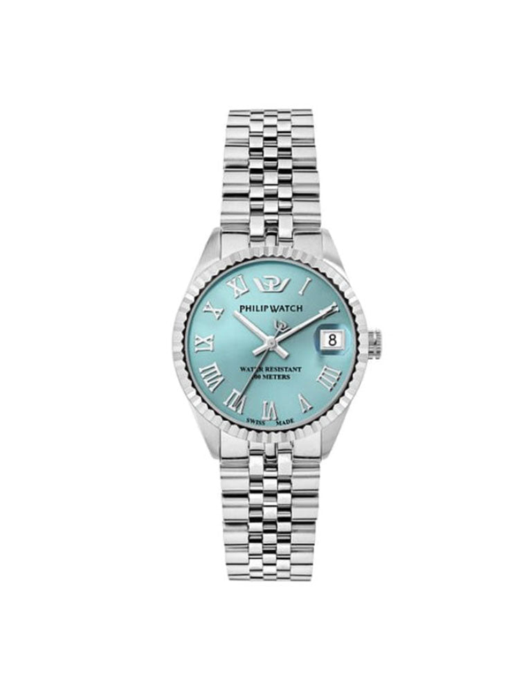 OROLOGIO DONNA CARIBE CON QUADRANTE AZZURRO E NUMERI ROMANI PHILIP WATCH