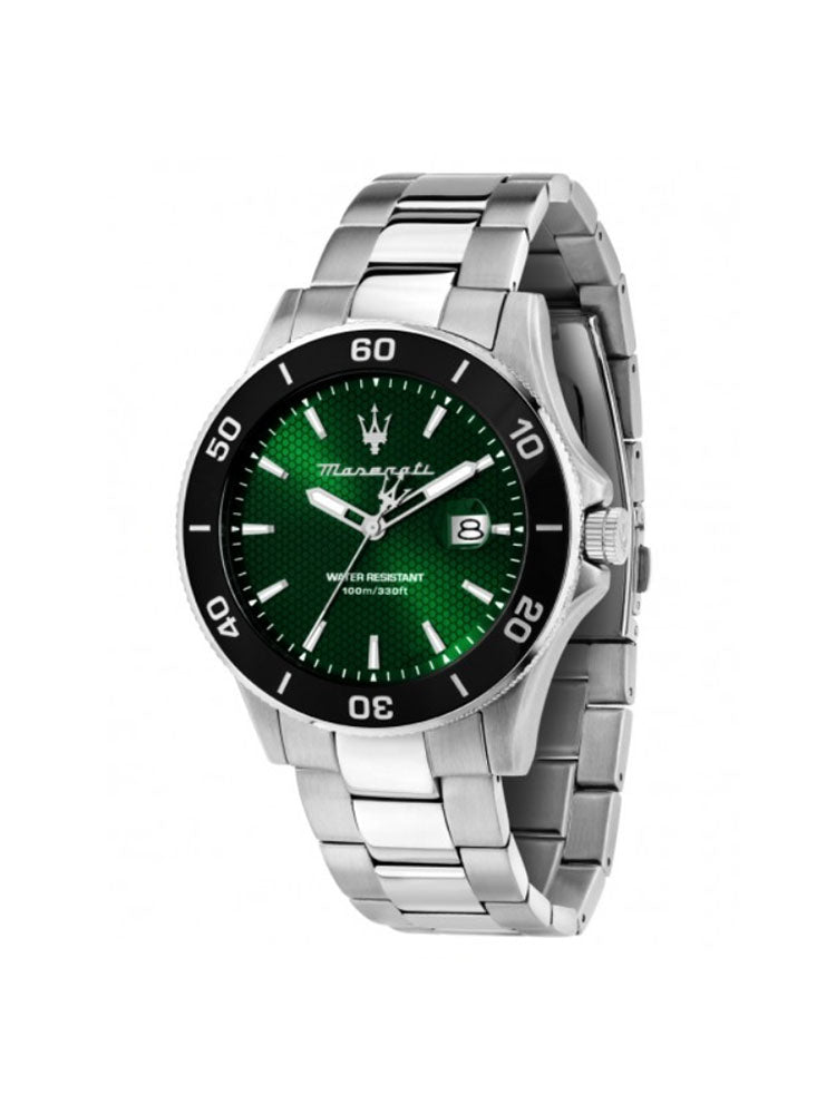 OROLOGIO UOMO COMPETIZIONE SOLO TEMPO CON QUADRANTE VERDE MASERATI