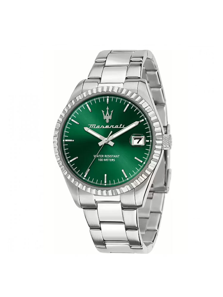 OROLOGIO UOMO COMPETIZIONE SOLO TEMPO CON QUADRANTE VERDE MASERATI