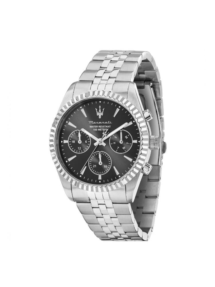 OROLOGIO UOMO COMPETIZIONE MULTIFUNZIONE IN ACCIAIO 41 MM MASERATI