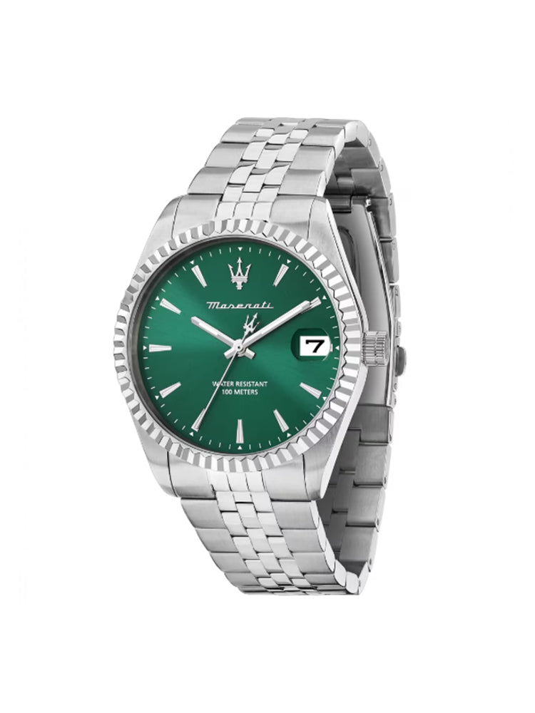 OROLOGIO UOMO COMPETIZIONE SOLO TEMPO CON QUADRANTE VERDE MASERATI