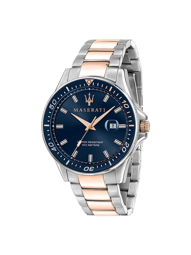 OROLOGIO UOMO SOLO TEMPO, SFIDA, BICOLORE MASERATI
