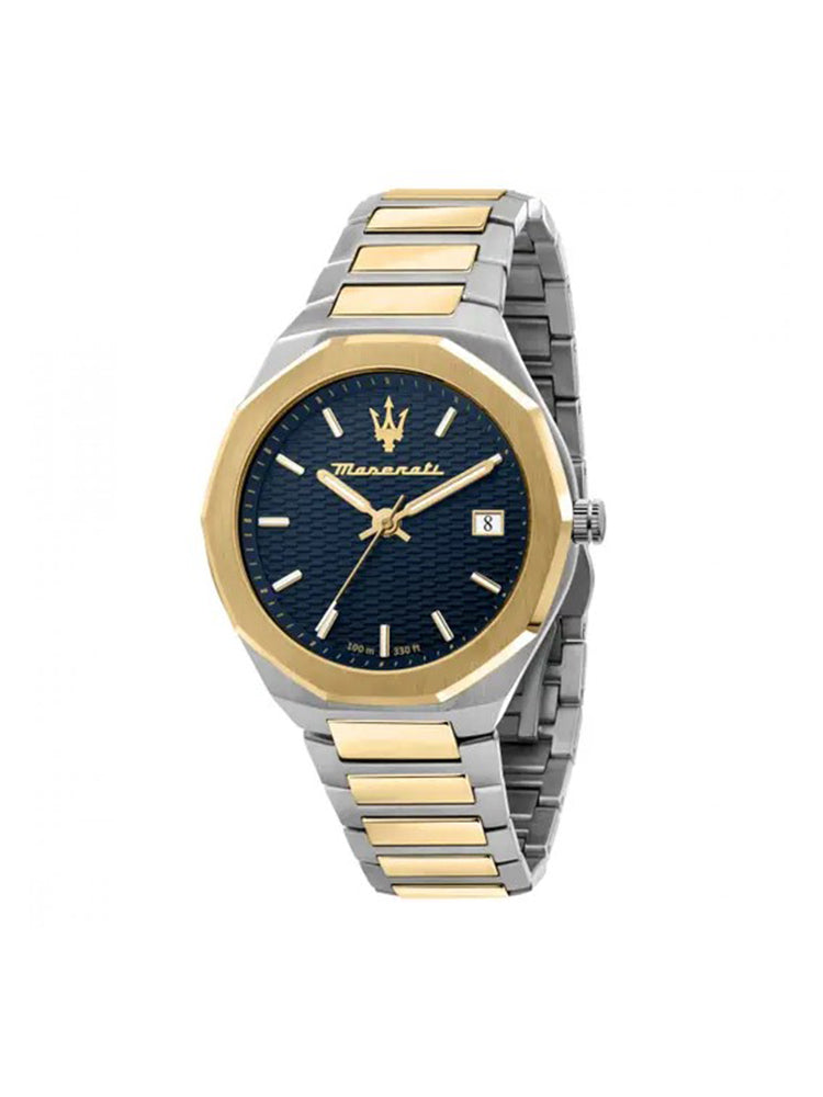 OROLOGIO UOMO SOLO TEMPO STILE IN ACCIAIO BICOLORE ORO MASERATI