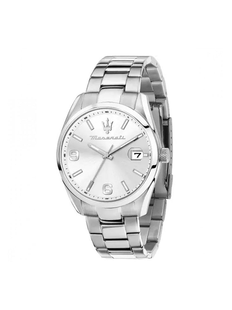 OROLOGIO UOMO SOLO TEMPO ATTRAZIONE IN ACCIAIO SILVER MASERATI