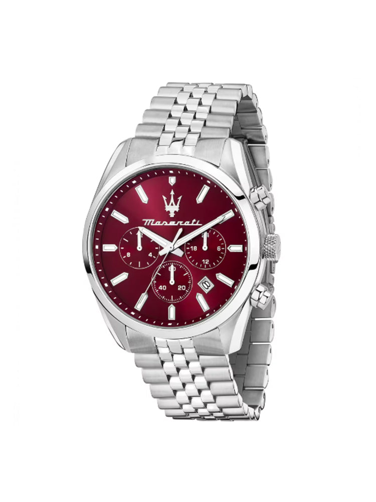 OROLOGIO UOMO ATTRAZIONE MULTIFUNZIONE CON QUADRANTE ROSSO MASERATI