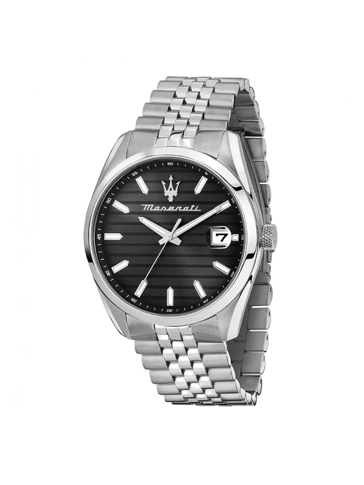 OROLOGIO UOMO ATTRAZIONE SOLO TEMPO CON QUADRANTE NERO MASERATI