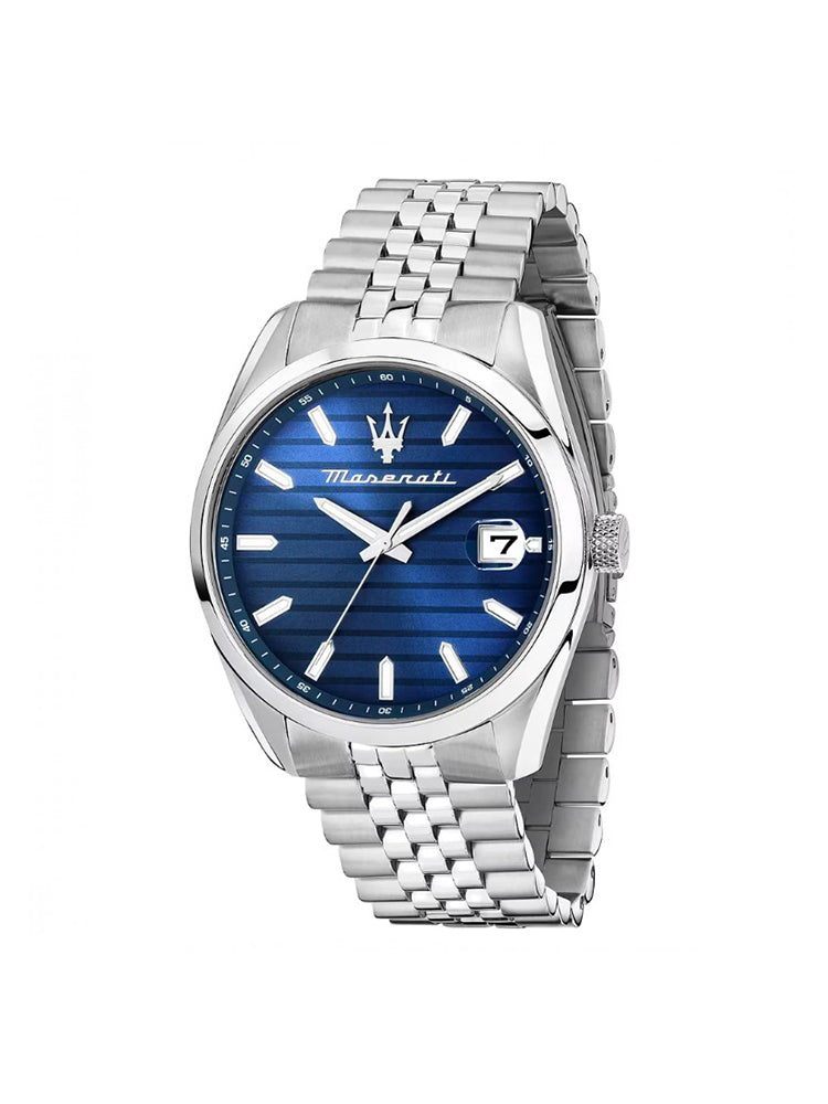 OROLOGIO UOMO ATTRAZIONE SOLO TEMPO CON QUADRANTE BLU MASERATI