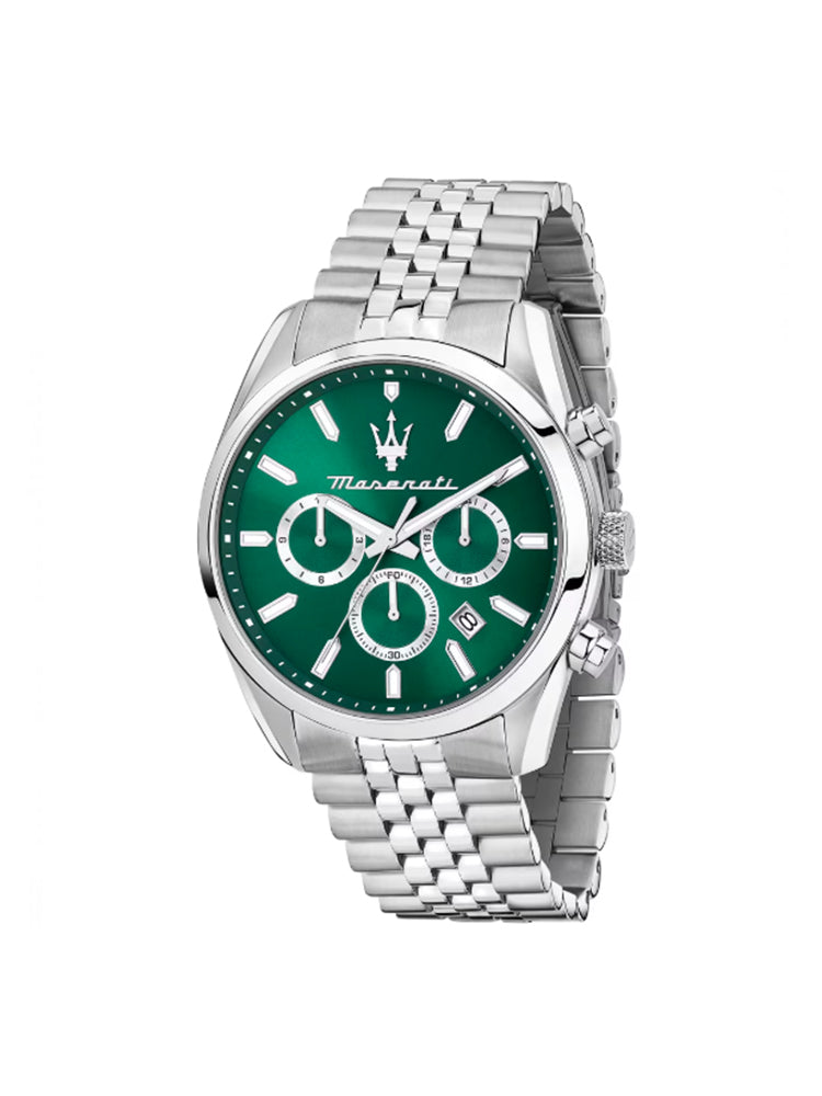 OROLOGIO UOMO ATTRAZIONE MULTIFUNZIONA CON QUADRANTE VERDE MASERATI