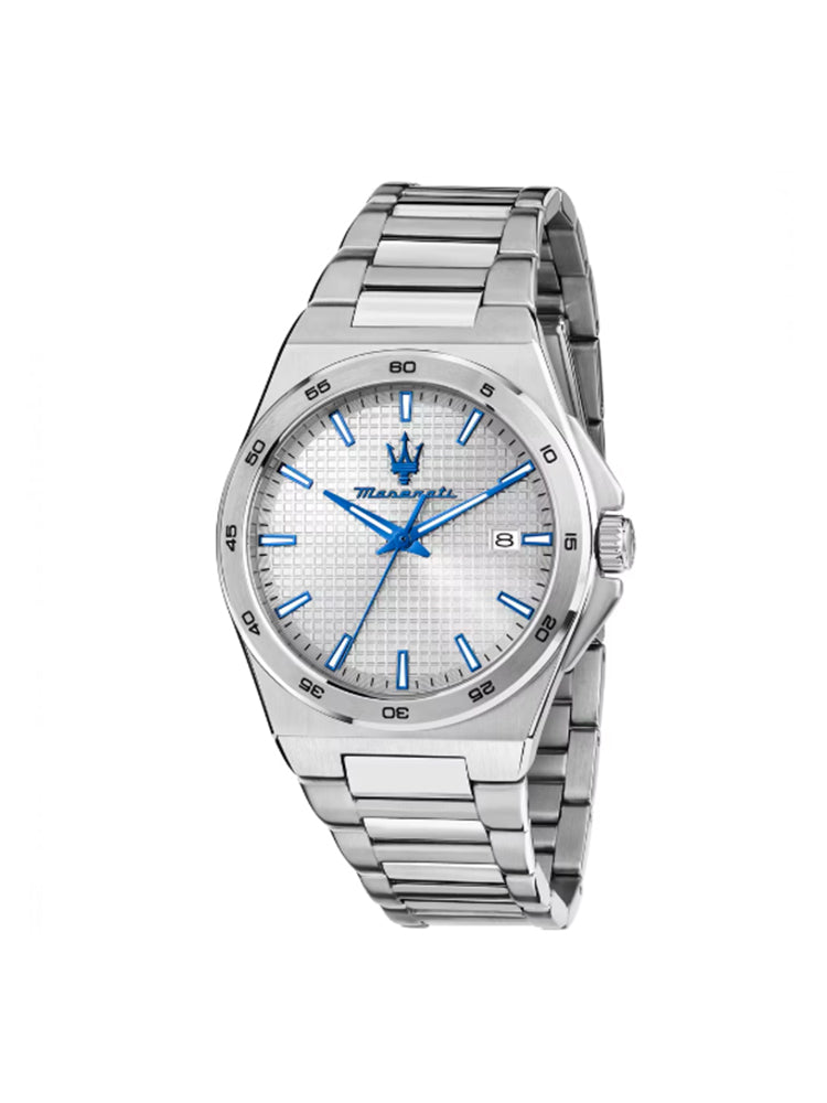 OROLOGIO UOMO VELOCITA' SLIM IN ACCIAIO CON DETTAGLI BLU MASERATI