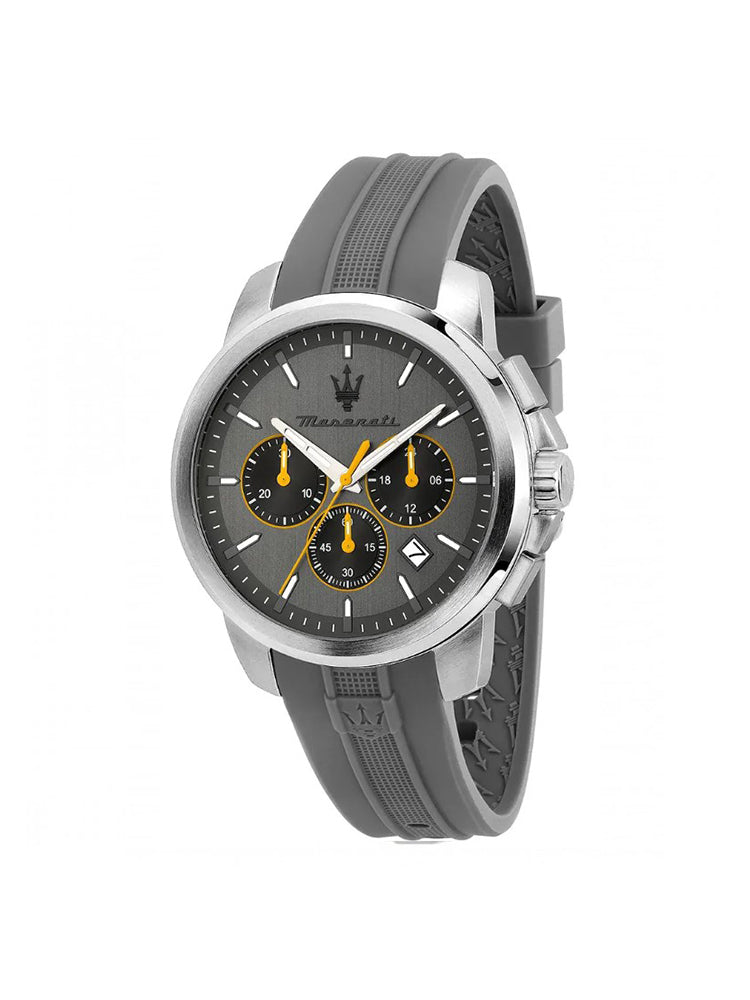 OROLOGIO UOMO SUCCESSO CON CINTURINO IN SILICONE GRIGIO MASERATI