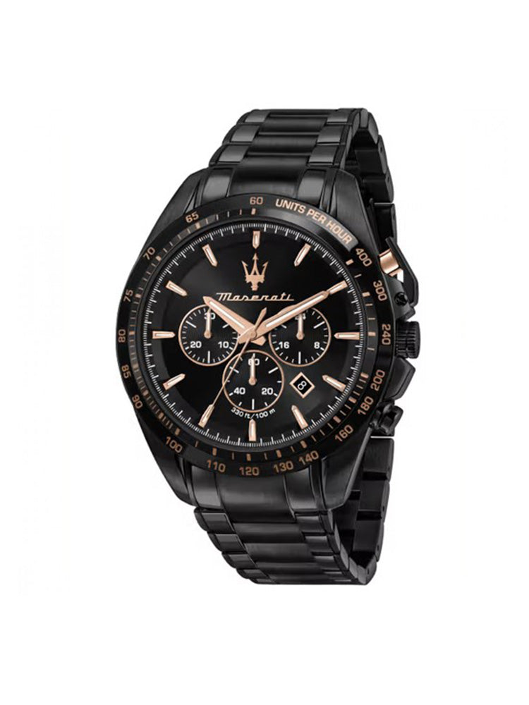 OROLOGIO UOMO TRAGUARDO ACCIAIO NERO MASERATI