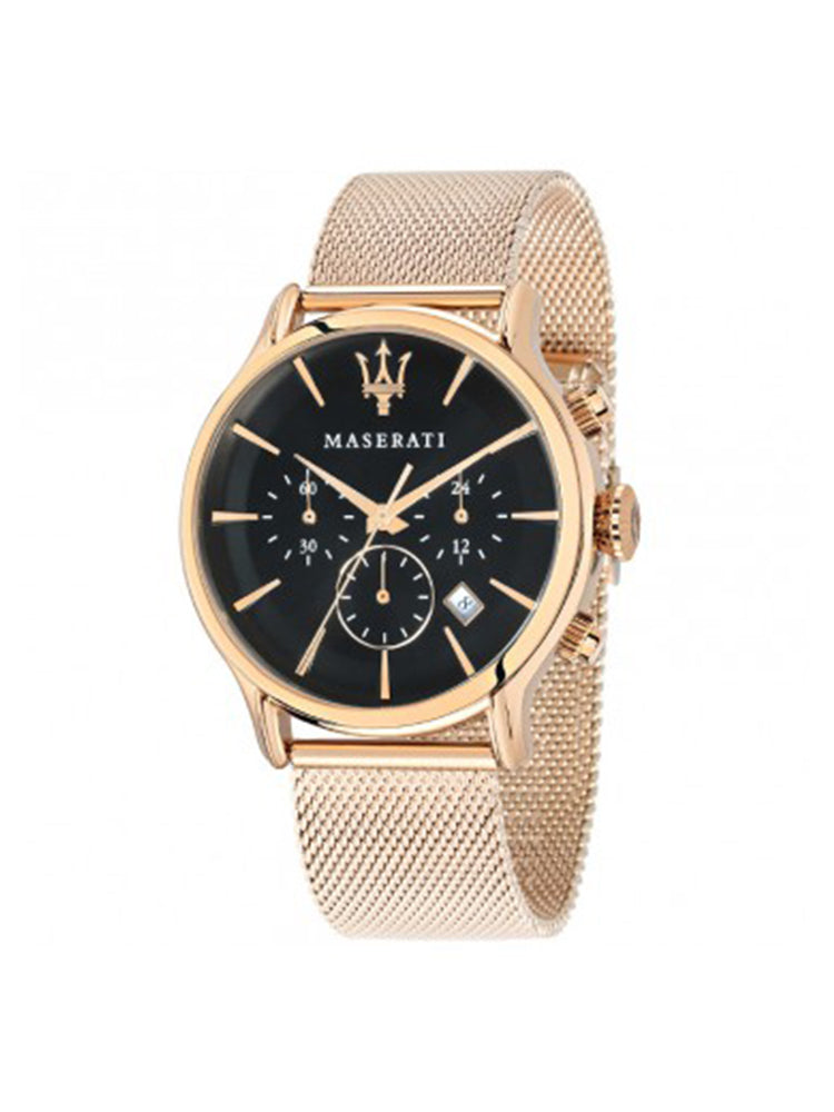 OROLOGIO UOMO EPOCA, CRONOGRAFO ROSE GOLD MAGLIA MILANO MASERATI