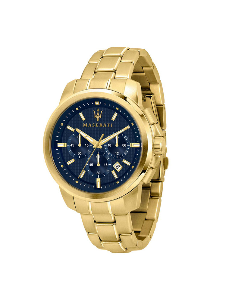 OROLOGIO UOMO CRONOGRAFO SUCCESSO DORATO MASERATI