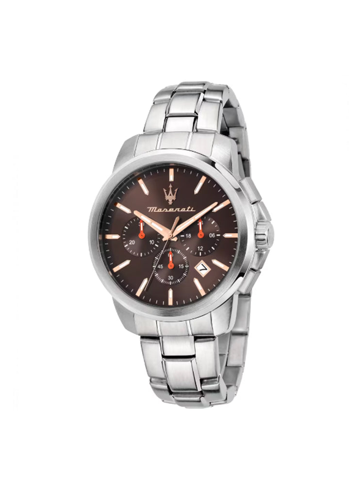 OROLOGIO UOMO CRONOGRAFO CON QUADRANTE MARRONE MASERATI