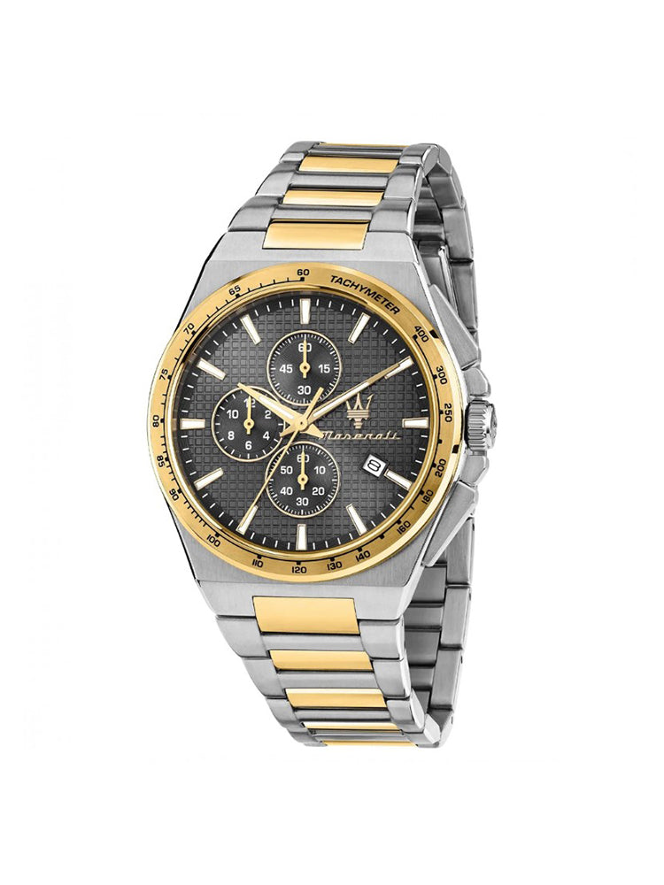 OROLOGIO UOMO VELOCITA' SLIM IN ACCIAIO BICOLORE DORATO CRONOGRAFO MASERATI